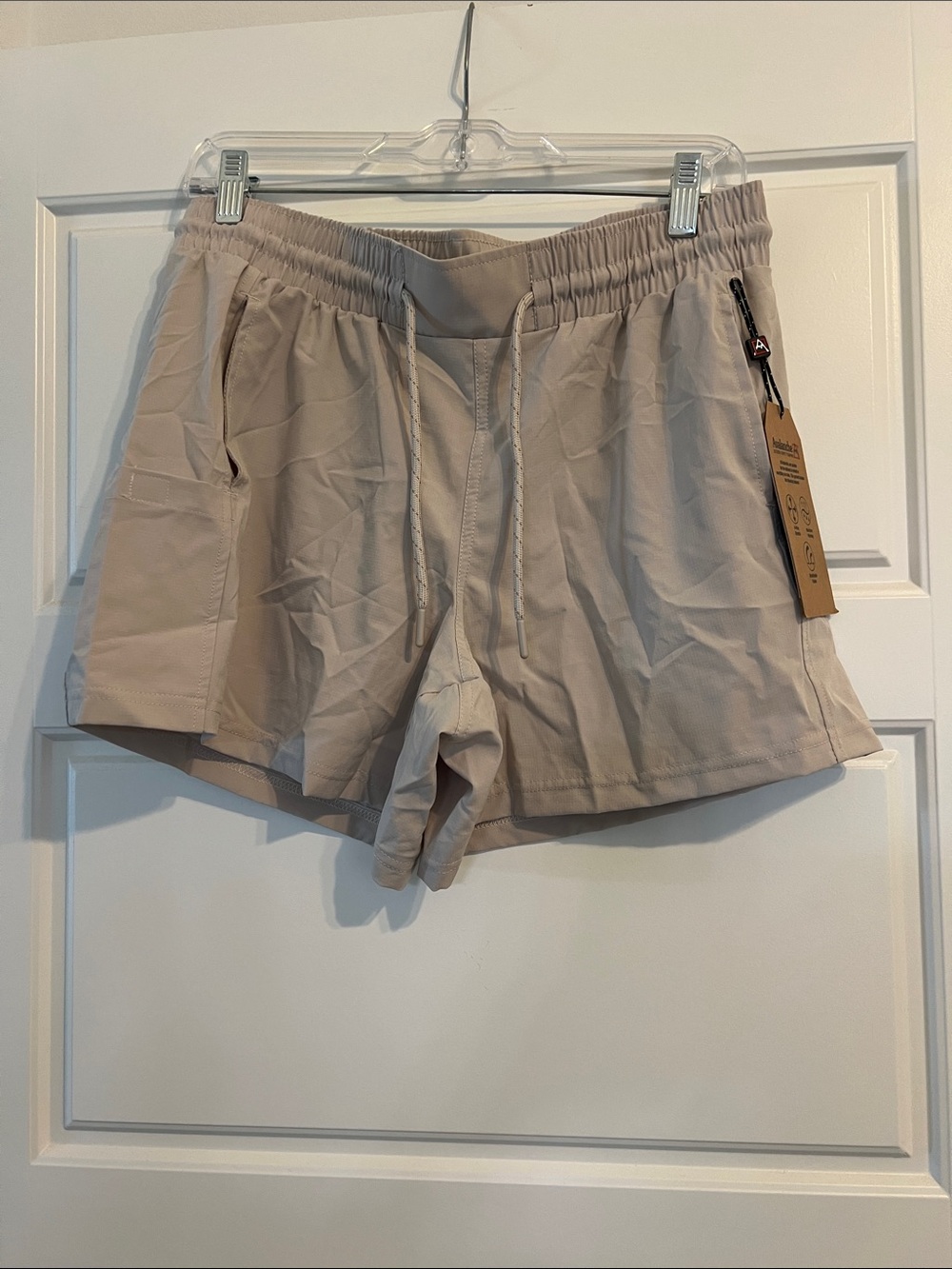Avalanche Light Taupe Drawstring Shorts